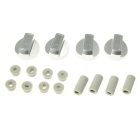 Univerzális gombkészlet sütőkhöz, tűzhelyekhez (szürke, ezüst)