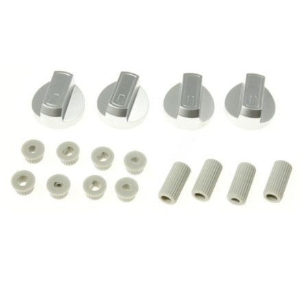 Univerzális gombkészlet sütőkhöz, tűzhelyekhez (szürke, ezüst)