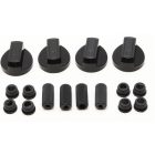 Univerzális gombkészlet sütőkhöz, tűzhelyekhez (fekete)