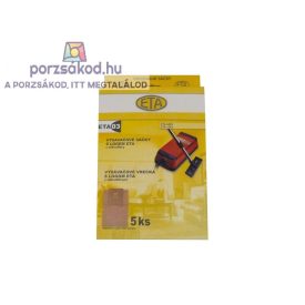   Papír porzsák, 5 darabos kiszerelésben+2FILTER, Gyári Eta 0403, 1403 (403)
