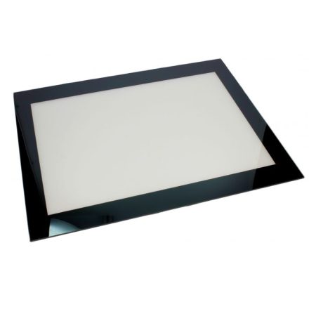 Üveglap, sütőajtó, belső, fekete, WHIRLPOOL tűzhely 493x404 mm 
