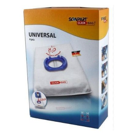 Scanpart Clickbag univerzális porzsák szett, 4db (adapter szükséges hozzá!)
