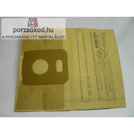 Papír porzsák, 5 darabos kiszerelésben, Zelmer Compact, Super 800(800.0065)