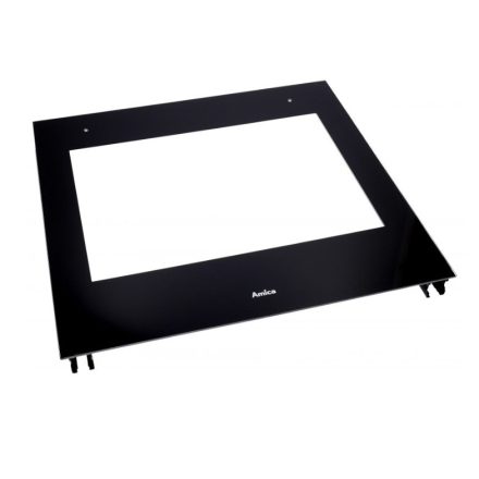 Üveglap, ajtó, külső, fekete, AMICA tűzhely 495x472 mm 