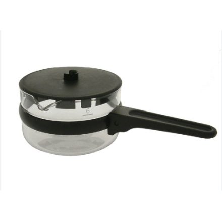 2-6 SZEMÉLYES KIÖNTŐ, FEKETE, NYÉLLEL, TETŐVEL SZARVASI SZV611,612 KÁVÉFŐZŐKHÖZ