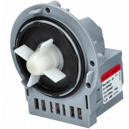 Askoll M325 / M231 ürítő szivattyú modogatógépekhez, réz tekercs, hátul stekkeres (40W)