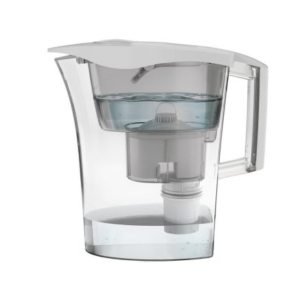 LAICA Predator fehér vízszűrő kancsó mechanikus kijelzővel, bi-flux univerzális és Germ-Stop szűrő